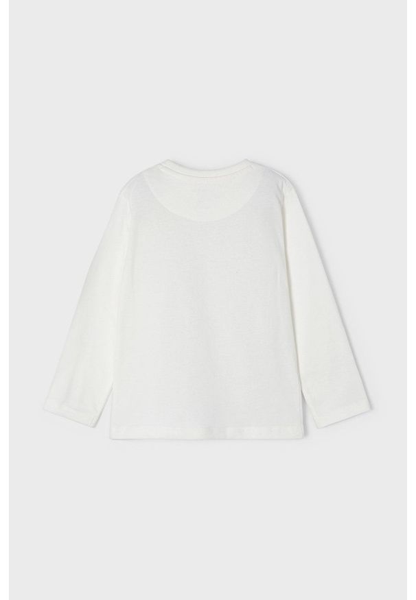 Mayoral longsleeve bawełniany dziecięcy kolor beżowy z nadrukiem. Okazja: na co dzień. Kolor: beżowy. Materiał: bawełna. Długość rękawa: długi rękaw. Wzór: nadruk. Styl: casual