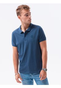 Ombre Clothing - Zestaw koszulek męskich polo z dzianiny pique 3-pak - mix V16. Okazja: na co dzień. Typ kołnierza: polo. Kolor: niebieski. Materiał: dzianina. Wzór: haft, aplikacja. Sezon: wiosna, lato. Styl: klasyczny, sportowy, wizytowy, casual #3