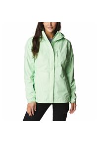 columbia - Kurtka przeciwdeszczowa turystyczna damska Columbia Pouring Adventure II Jacket. Kolor: zielony. Sport: turystyka piesza #1