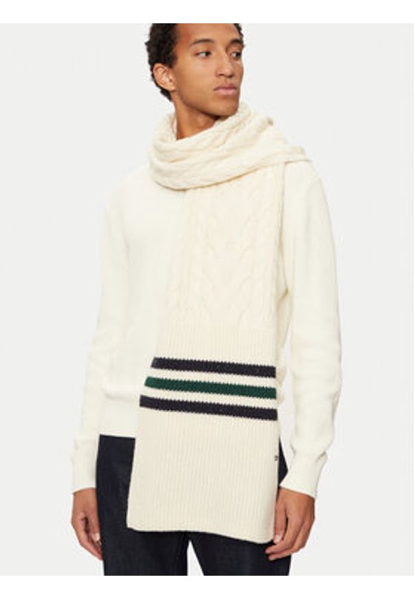 TOMMY HILFIGER - Tommy Hilfiger Szalik AM0AM12831 Écru. Materiał: wełna