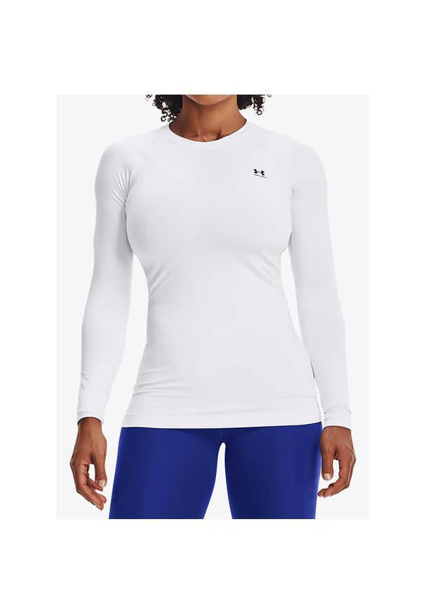 Bluza damska Under Armour ColdGear Authentics Crew. Kolor: biały. Długość rękawa: długi rękaw