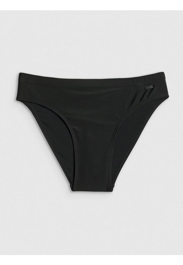 4f - 4F Dół od bikini damski - czarny S. Kolor: czarny. Materiał: materiał