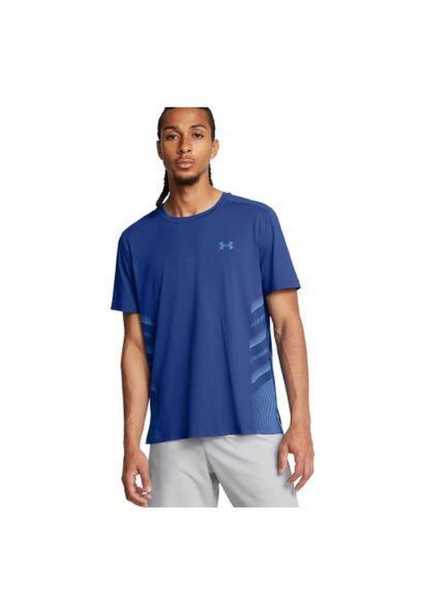 Koszulka do biegania męska Under Armour UA Launch Elite Graphic. Kolor: niebieski. Sport: bieganie