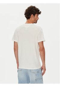 Tommy Jeans T-Shirt Linear Chest DM0DM21780 Écru Slim Fit. Materiał: bawełna #3