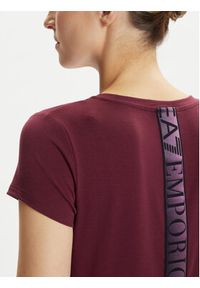 EA7 Emporio Armani T-Shirt 7W000673 AF12945 M5064 Bordowy Slim Fit. Kolor: czerwony. Materiał: syntetyk #6