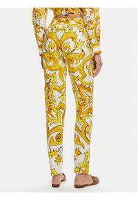DOLCE & GABBANA - Dolce&Gabbana Spodnie materiałowe FTC4PT HH5EA Żółty Regular Fit. Kolor: żółty. Materiał: bawełna #2