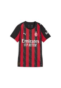 Puma - Damska koszulka domowa AC Milan 25/26 PUMA For All Time Red Black. Kolor: czerwony, wielokolorowy, czarny. Sport: piłka nożna