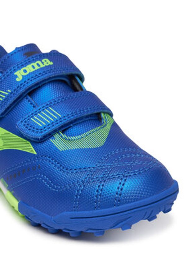 Joma Buty do piłki nożnej Powerfull Jr 2504 POJS2504TFV Niebieski. Kolor: niebieski. Materiał: skóra