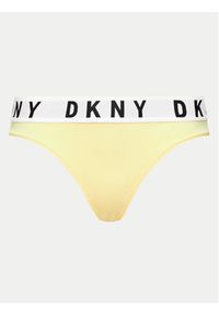 DKNY Stringi DK4529 Żółty. Kolor: żółty. Materiał: bawełna