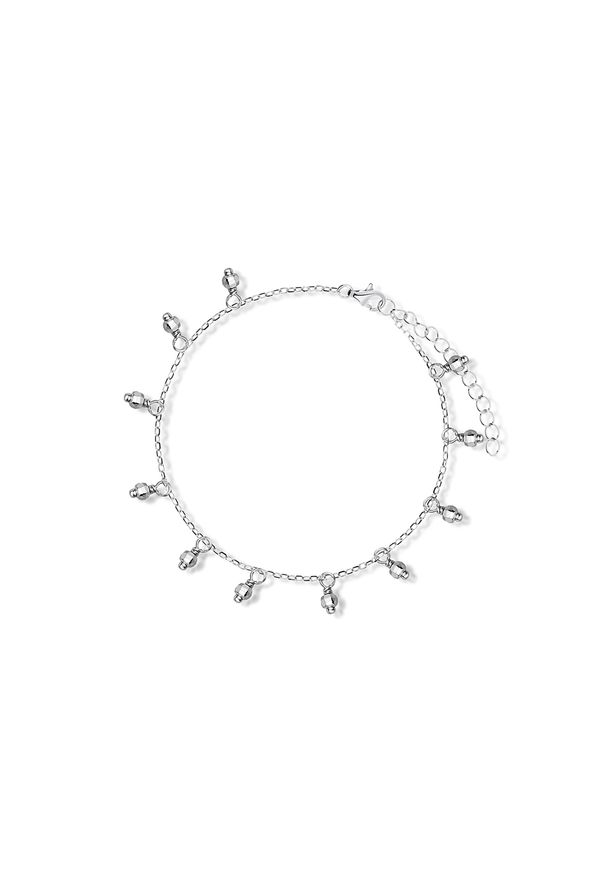 W.KRUK - Bransoletka srebrna z kulkami. Materiał: srebrne. Kolor: srebrny. Wzór: ażurowy