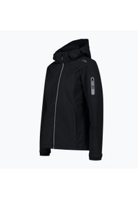 Kurtka softshell damska CMP Zip Hood. Kolor: czarny. Materiał: softshell. Sport: turystyka piesza