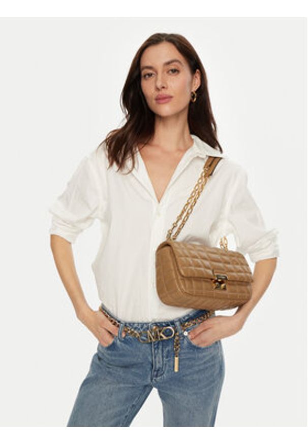 MICHAEL Michael Kors Torebka Tribeca 30R4G2RL7L Brązowy. Kolor: brązowy. Materiał: skórzane