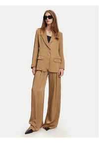 Marella Marynarka Selz 2513041085 Beżowy Regular Fit. Kolor: beżowy. Materiał: acetat #5