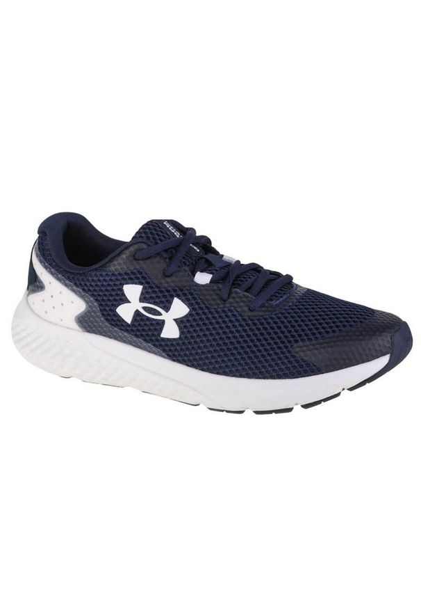 Buty Under Armour Charged Rogue 3 M 3024877-401 granatowe. Kolor: niebieski. Materiał: syntetyk, tkanina, guma