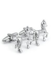 Modini - Srebrne spinki do mankietów - konie U195. Kolor: srebrny #1