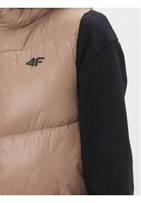 4f - 4F Bezrękawnik 4FAW23TVESF074 Beżowy Regular Fit. Kolor: beżowy. Materiał: syntetyk. Długość rękawa: bez rękawów #3