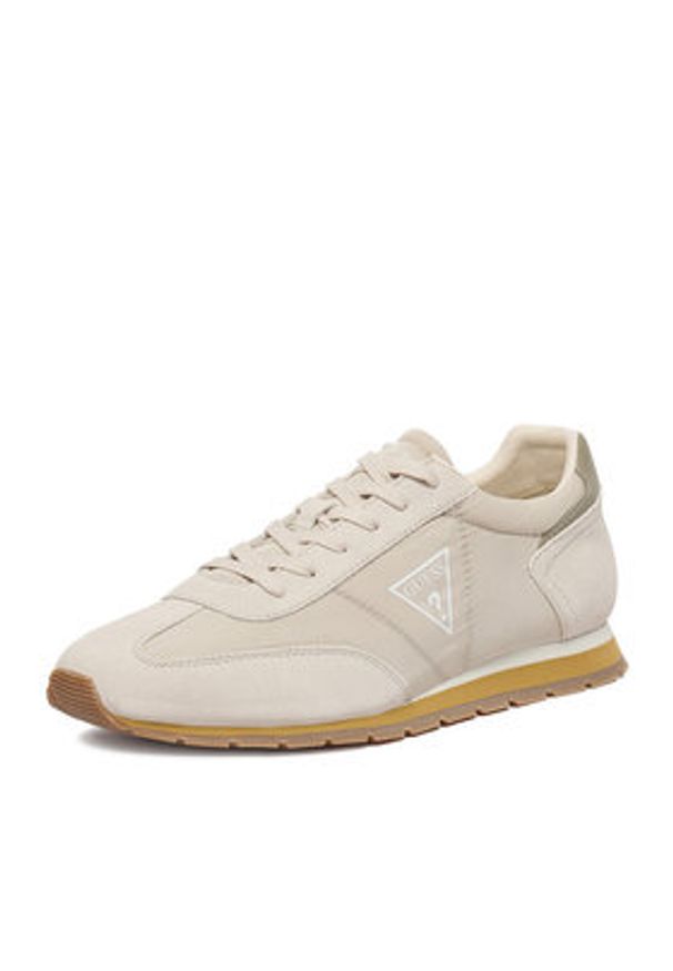 Guess Jeans Sneakersy EO-WILIAMS-01 126AM Beżowy. Kolor: beżowy. Materiał: materiał
