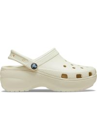 Chodaki damskie Crocs Classic Platform Clog. Kolor: beżowy. Obcas: na platformie #1