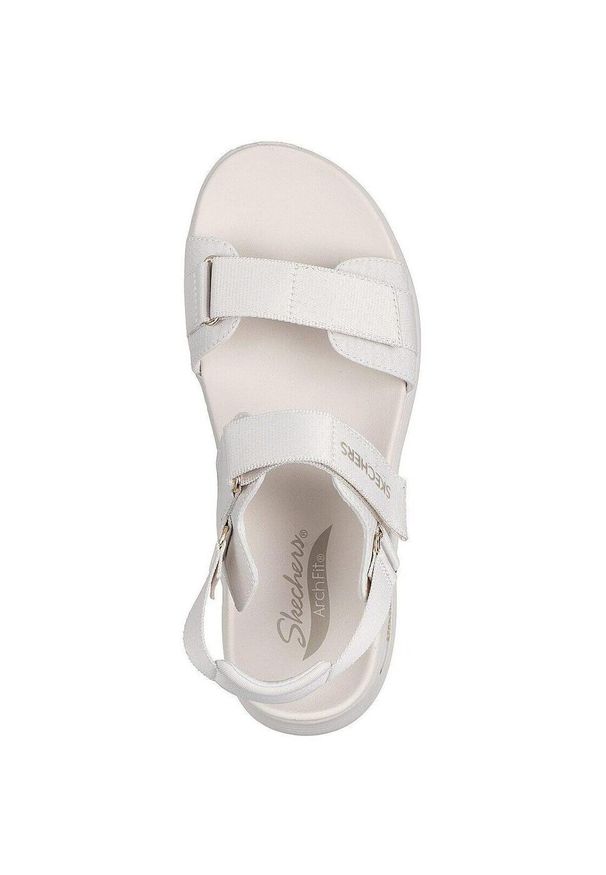 skechers - Sandały Skechers Arch Fit 2.0 - Go-ge, Kobiety. Kolor: biały. Materiał: materiał