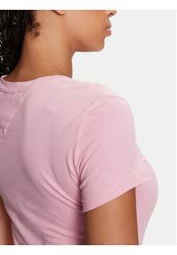 Tommy Jeans T-Shirt Essential DW0DW18397 Różowy Slim Fit. Kolor: różowy. Materiał: wiskoza #5