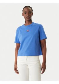 Tommy Jeans T-Shirt DW0DW22202 Niebieski Boxy Fit. Kolor: niebieski. Materiał: bawełna #1