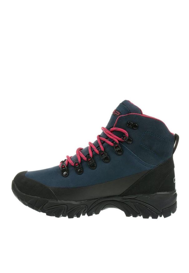 Buty trekkingowe damskie CMP Dhenieb granatowe. Wysokość cholewki: za kostkę. Zapięcie: sznurówki. Kolor: wielokolorowy. Materiał: guma, skóra, zamsz, materiał, syntetyk. Szerokość cholewki: normalna