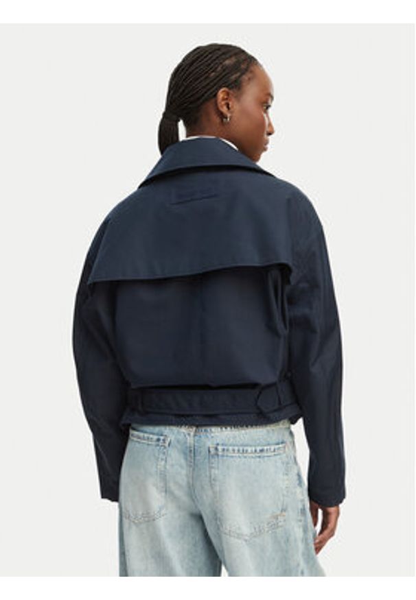 Tommy Jeans Trencz DW0DW22322 Granatowy Relaxed Fit. Kolor: niebieski. Materiał: bawełna