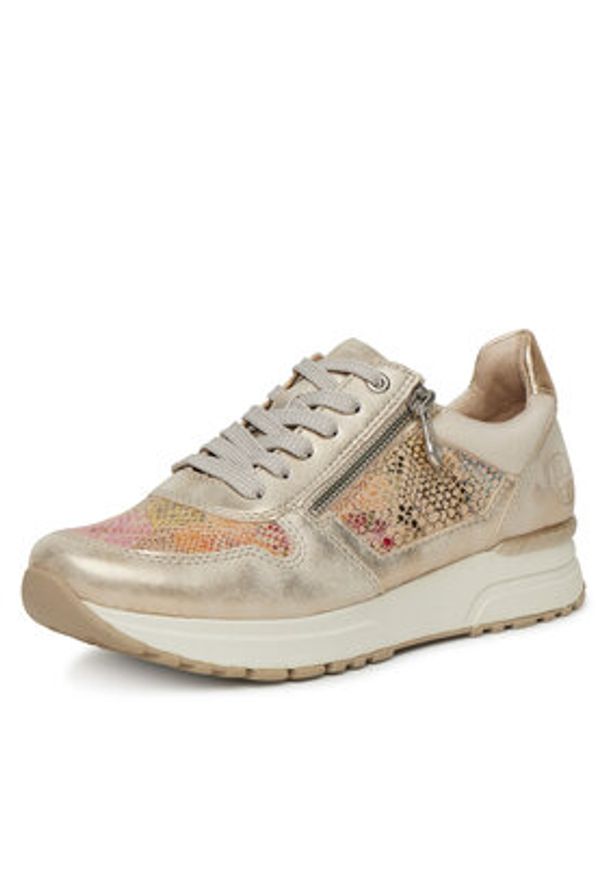 Rieker Sneakersy N7422-91 Beżowy. Kolor: beżowy. Materiał: skóra