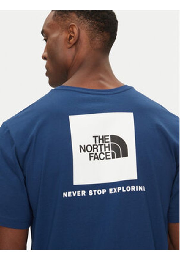 The North Face T-Shirt Redbox NF0A87NP Niebieski Regular Fit. Kolor: niebieski. Materiał: bawełna