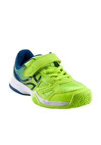 ARTENGO - Buty TENIS TS560 dla dzieci. Kolor: żółty. Materiał: mesh, kauczuk, tkanina. Szerokość cholewki: szeroka. Sport: tenis #1
