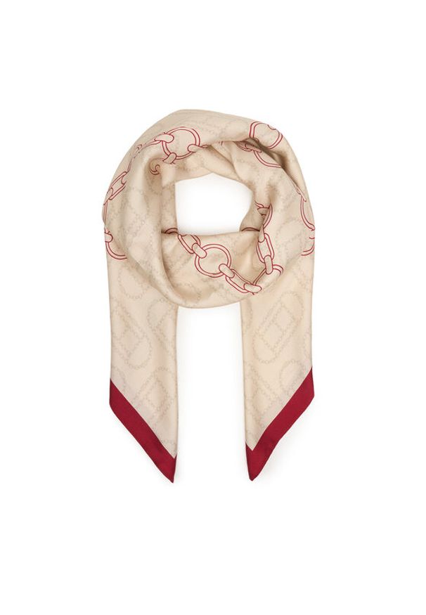 TOMMY HILFIGER - Tommy Hilfiger Szal Chain Silk Large Scarf AW0AW18277 Czerwony. Kolor: czerwony. Materiał: jedwab