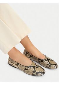 Gino Rossi - GINO ROSSI Baleriny EO-V2127-191 Beżowy. Kolor: beżowy. Materiał: skóra #9