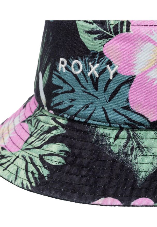 Roxy - Kapelusz bucket dla Dziewczynki TINY HONEY Czarny. Kolor: różowy. Materiał: materiał, bawełna. Wzór: haft