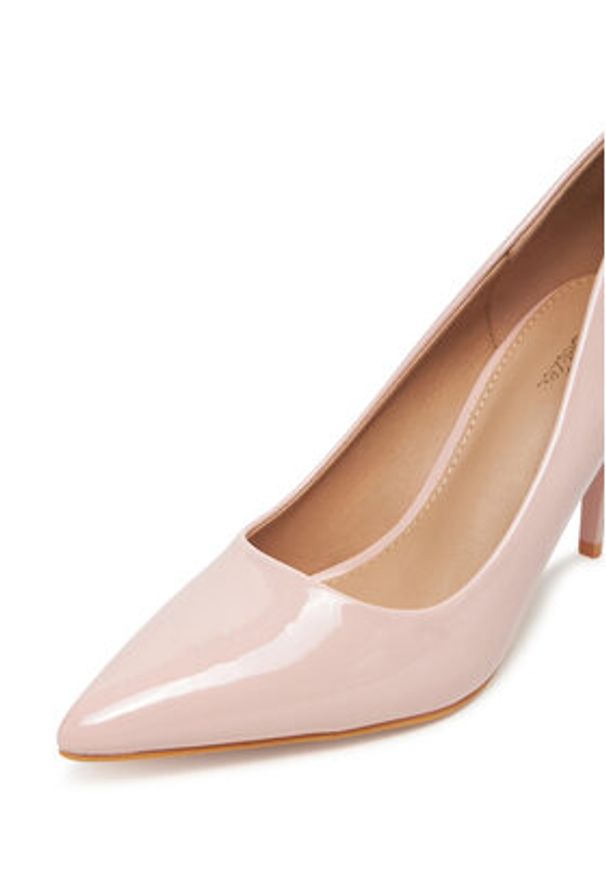 DeeZee Szpilki EZ-23-1 Różowy. Kolor: różowy. Materiał: skóra. Obcas: na szpilce