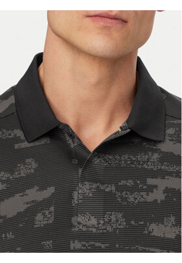 BOSS Polo Active Repeat 50558583 Czarny Slim Fit. Typ kołnierza: polo. Kolor: czarny. Materiał: syntetyk