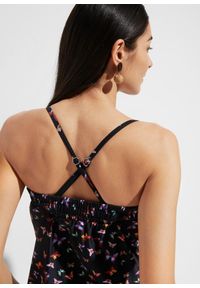 bonprix - Kombinezon kąpielowy z wszytymi figami. Kolor: czarny. Materiał: materiał #3