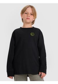 4f - 4F Longlseeve regular z nadrukiem chłopięcy - czarny 122 (6-7 lat). Okazja: na co dzień. Kolor: czarny. Materiał: tkanina, jersey, bawełna, materiał. Długość rękawa: długi rękaw. Długość: długie. Wzór: nadruk. Sezon: lato. Styl: casual, klasyczny, sportowy #1