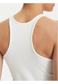 Tommy Jeans Top Racerback DW0DW22264 Beżowy jasny Slim Fit. Kolor: beżowy. Materiał: bawełna #4
