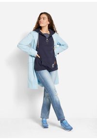 bonprix - Bluza z kapturem z mieszanki bawełny. Typ kołnierza: kaptur. Kolor: niebieski. Materiał: bawełna #2