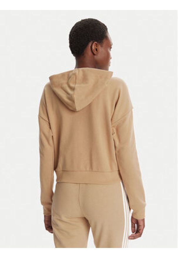 Adidas - adidas Bluza Essentials 3-Stripes JY3133 Beżowy Regular Fit. Kolor: beżowy. Materiał: syntetyk, bawełna