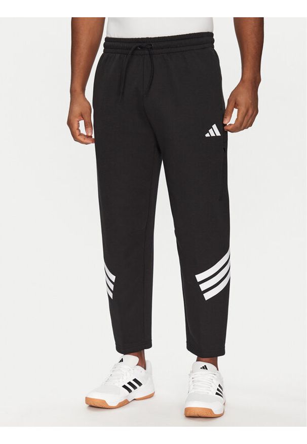 Adidas - adidas Spodnie dresowe Future Icons 3-Stripes JD4889 Czarny Loose Fit. Kolor: czarny. Materiał: bawełna, syntetyk