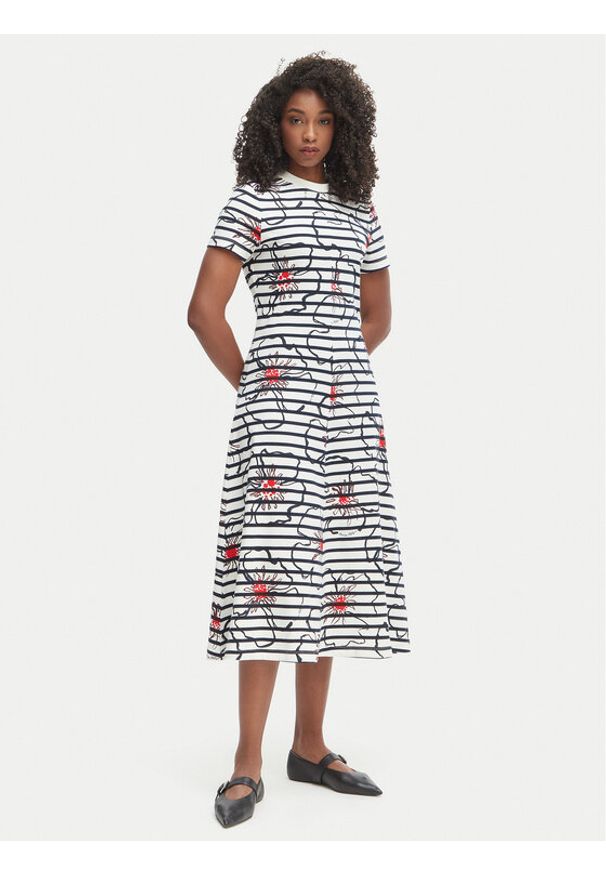 TOMMY HILFIGER - Tommy Hilfiger Sukienka codzienna WW0WW50825 Kolorowy Regular Fit. Okazja: na co dzień. Materiał: bawełna. Wzór: kolorowy. Typ sukienki: proste. Styl: casual
