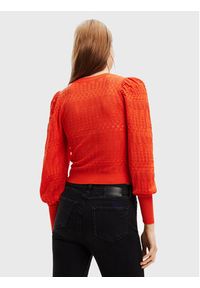 Desigual Sweter Ona 22WWJFAG Pomarańczowy Regular Fit. Kolor: pomarańczowy. Materiał: wiskoza #2