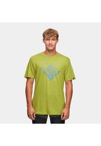 Koszulka turystyczna męska z krótkim rękawem Alpinus Skilbrum. Kolor: zielony. Materiał: bawełna. Długość rękawa: krótki rękaw. Długość: krótkie #1