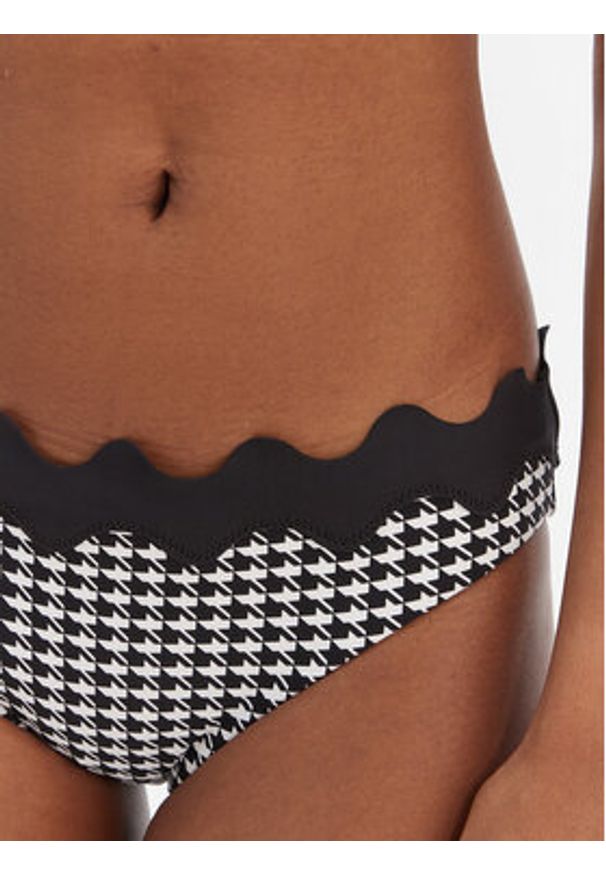 Seafolly Dół od bikini Gia Check Ric Rac 40711-282 Czarny. Kolor: czarny. Materiał: syntetyk