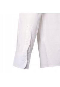 Lekka, Bawełniana Koszula Męska - Pako Jeans - Prosty Krój, Biała. Okazja: na co dzień. Typ kołnierza: button down. Kolor: biały. Materiał: bawełna. Sezon: lato. Styl: casual #7