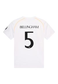 Koszulka domowa Jude Bellingham Real Madrid 25/26 dla dzieci. Kolor: biały. Sport: piłka nożna
