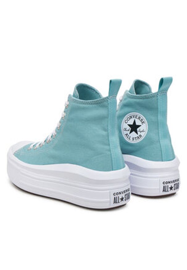 Converse Trampki Chuck Taylor All Star Move Platform A10703C Zielony. Kolor: zielony. Materiał: materiał. Obcas: na platformie
