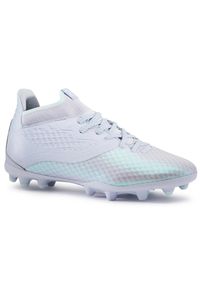 KIPSTA - Buty do piłki nożnej damskie Kipsta Viralto+ III MG. Nosek buta: okrągły. Kolor: szary, niebieski, wielokolorowy. Materiał: dzianina, zamsz, mesh, syntetyk. Szerokość cholewki: normalna