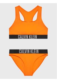 Calvin Klein Swimwear Strój kąpielowy KY0KY00027 Pomarańczowy. Kolor: pomarańczowy. Materiał: syntetyk
